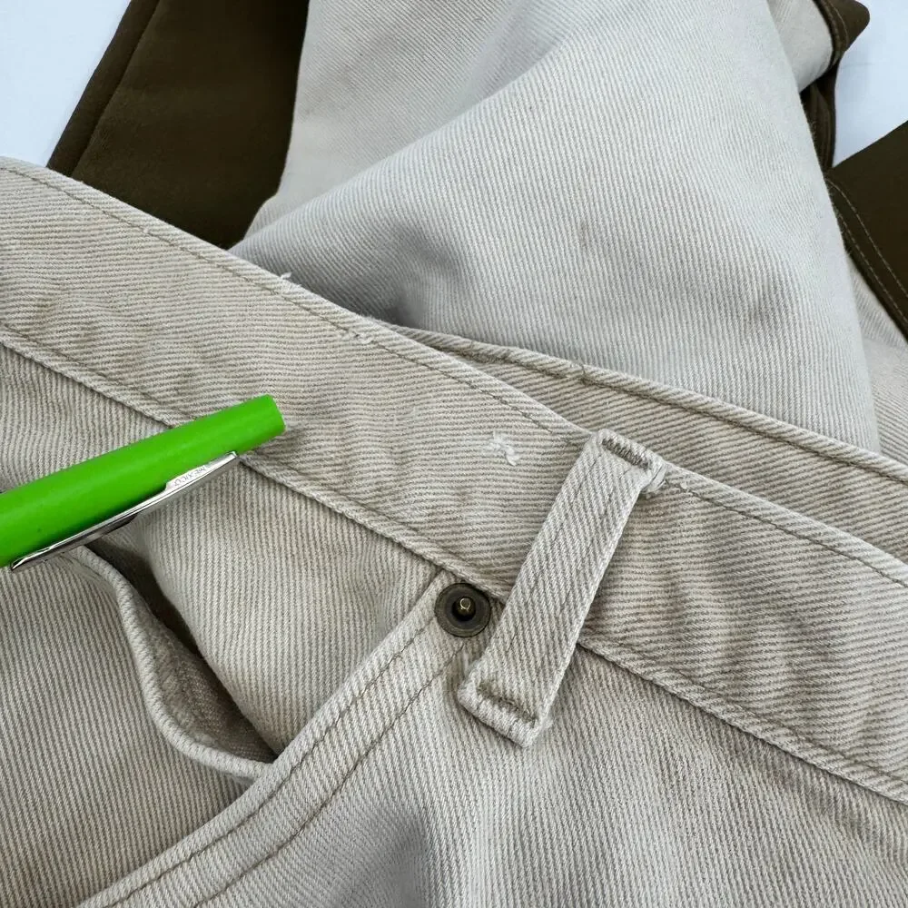Vintage LL Bean Pants Mens 40 (39x32 ACTUAL) Utility Natural Fit 2‎ Tone USA